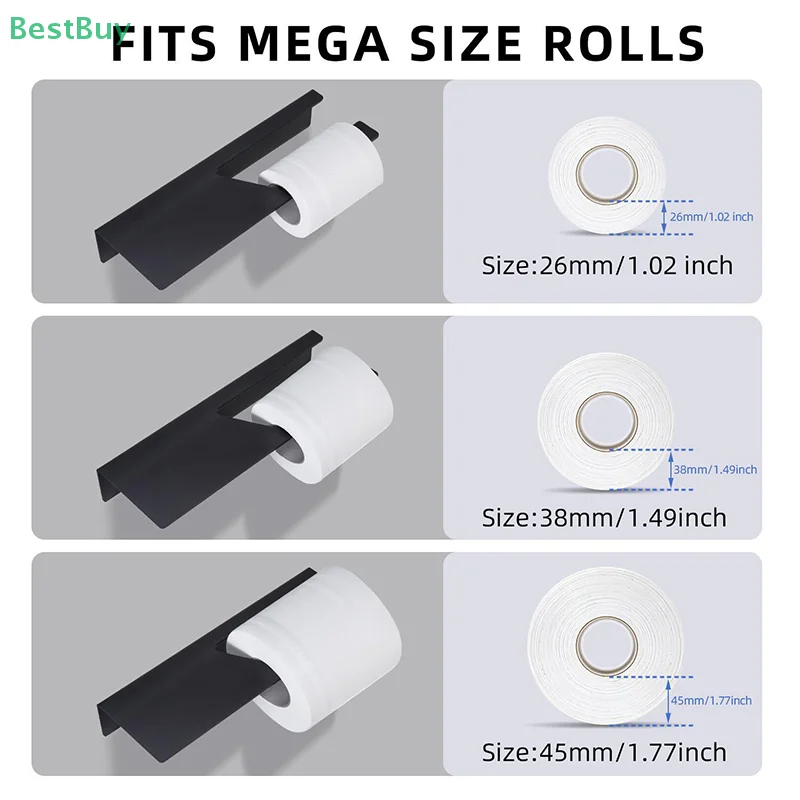 Toilet Tissue Roll Paper Holder Bathroom Shelve Storage Towel Rack Wall Mounted Kitchen Basket Accessories Save Space