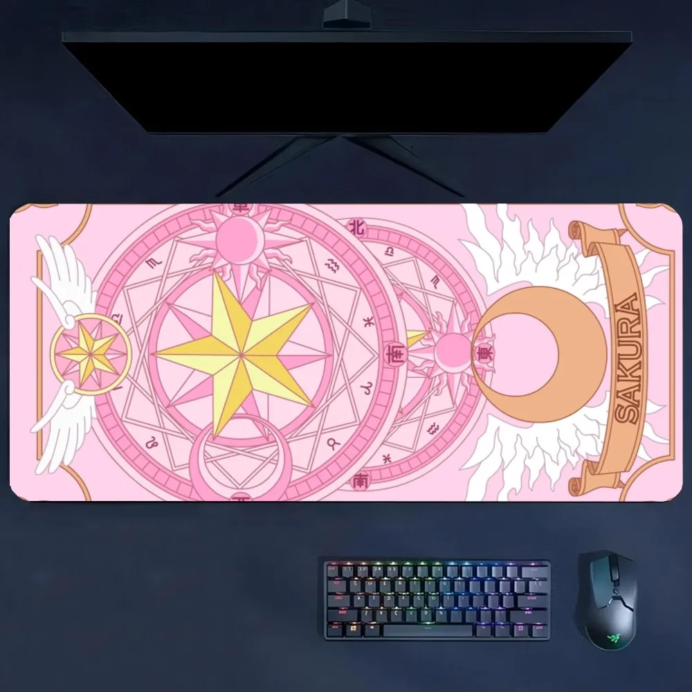 Cardcaptor Sakura Magic Circle Mouse Pad Large Computer Gaming Accessories 1000x500mm keyboard Carpet Anti-slip Laptop Soft Mice