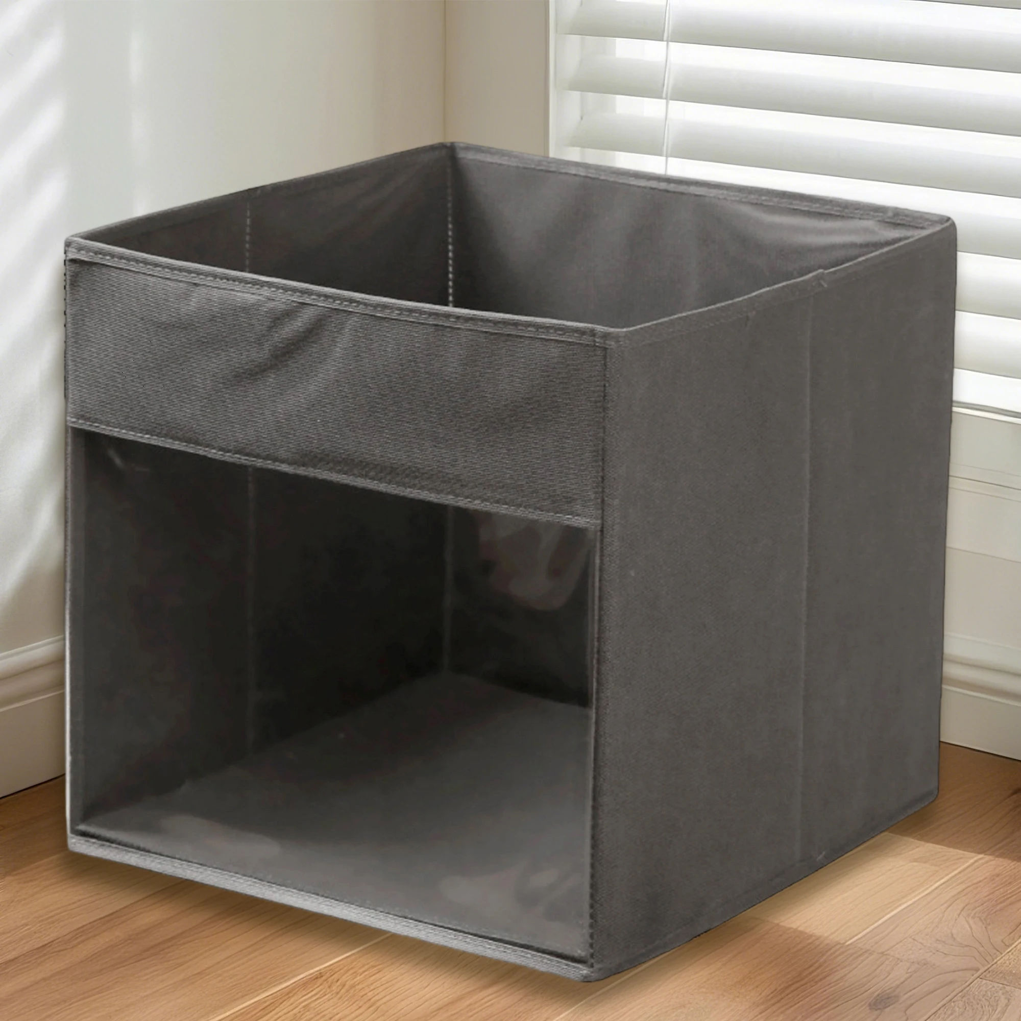 

Large Capacity Foldable Clothes Storage Bins with Transparent Window Waterproof Toys Storage Box for Organizing Items