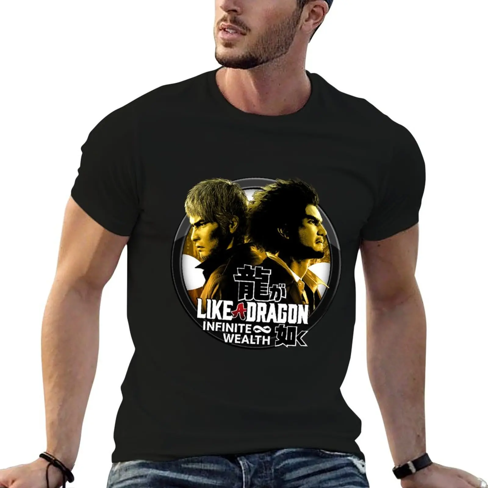 T-shirt Kazuma Kiryu x Ichiban Kasuga Like a Dragon Infinite Wealth, T-shirt Performance Dry Fit