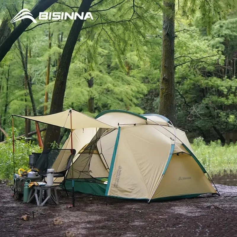 BISINNA 20D Nylon Campingzelt 1–2 Personen, leichtes Rucksackzelt, Outdoor, wasserdicht, Campzubehör, Strand, Reisen, Wandern