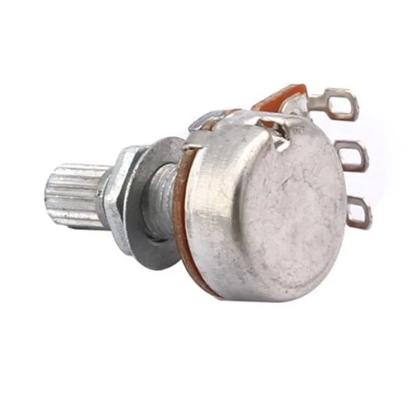 

10Pcs A250k- Guitar Volume Potentiometers 16mm Base 18mm Shaft 6mm Split Coarse Knurling Fits Knobs