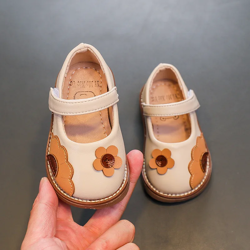 Chaussures en cuir à semelle souple pour enfants, chaussures de princesse, chaussures de marche Mary Gasoline, chaussures plates pour filles, chaussures pour enfants, nouvelle mode