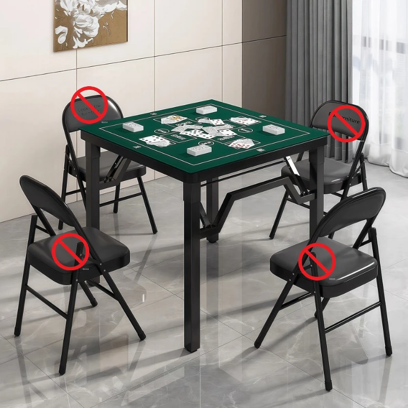 Square Foldable Dining Table Compact Studio Mahjong Guandan Card Games Foldable Portable Dining Table  Kitchen Table Furniture
