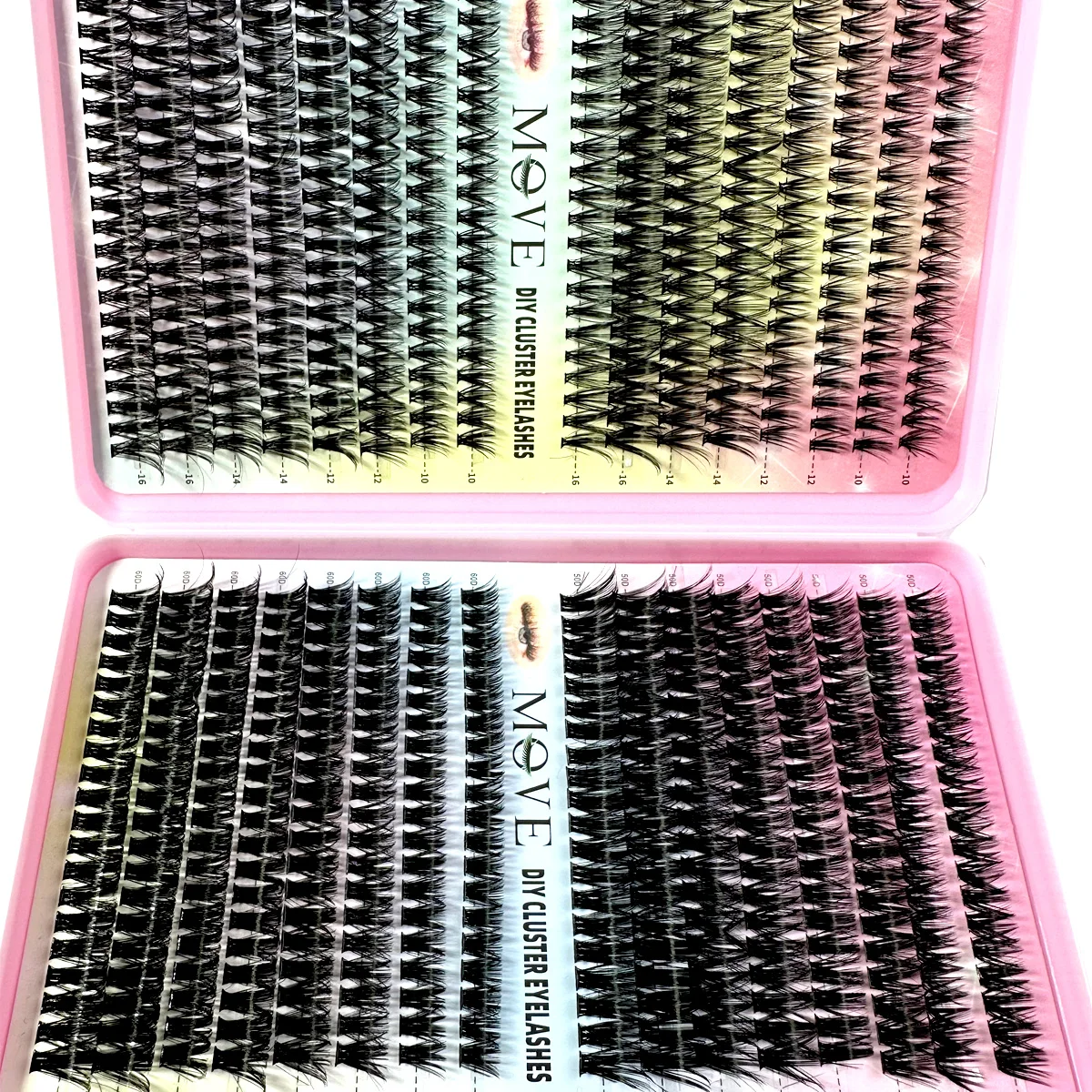 640/280Ps DIY Fluffy Lash Clusters 30D-80D Thick Eyelash Clusters D Curl Wispy Individual Lashes Mix Cluster Eyelash Extensions