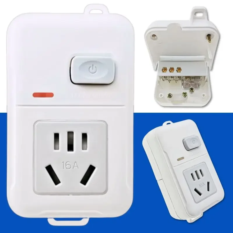 China 10A 16A Surface Wall Mount Outlet Socket With Main Power Switch AC250V 4000Watts For Air Con Water Heater