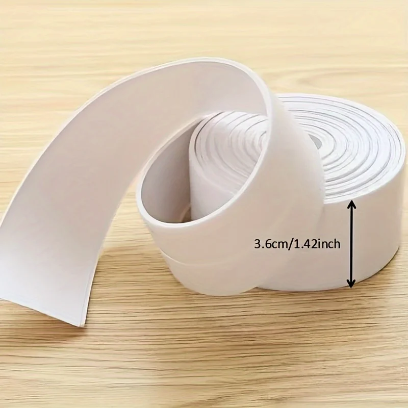 Kitchen Bathroom Wall Sealing Strip Tape Waterproof Mold Proof Self Adhesive Caulk Strip for Sink Basin Bathtub Toilet Corner