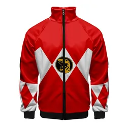 Mighty Morphin-Chaqueta con estampado Digital 3D para hombre, Sudadera con capucha de manga larga, ropa de calle de moda, chándales de Hip Hop