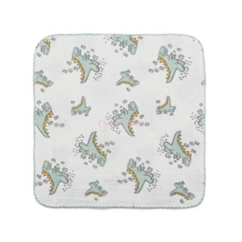 

Y1UB Babies Face Towel Newborn Baby Bibs with 4-layer Handkerchief Soft Saliva Towel