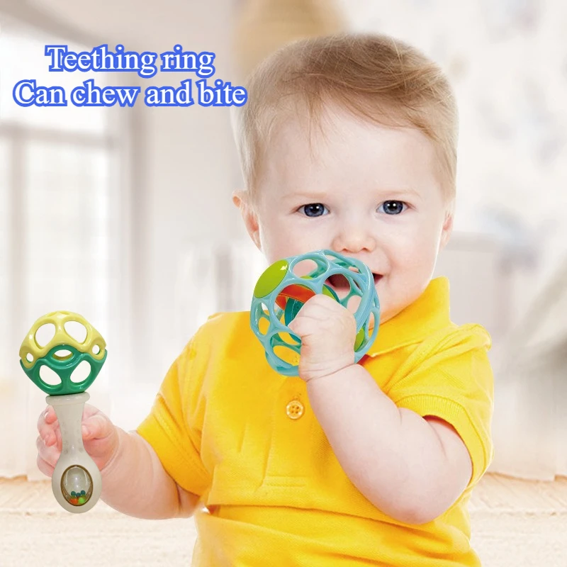 Baby Hand Grabbing Ball Can Bite The Hand and Shake The Bell Toy for Early Education Intelligence and Finger Training Baby Toys