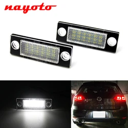 2pcs LED Number License Plate Light 3B5943021 3B5998026 3B5998026A for VW Passat B5.5 B6 Caddy Golf Transporter T5 T6 Touran