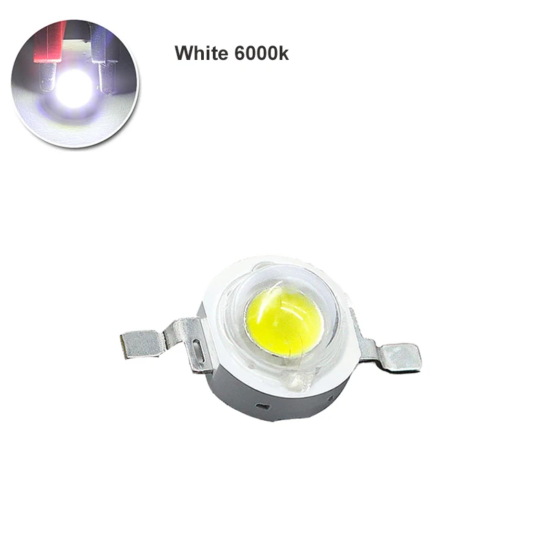 Chip LED de alta potencia de 10 piezas/100 piezas, 1W, diodo emisor de luz LED, blanco cálido, SMD, fuente de luz para bombillas DIY