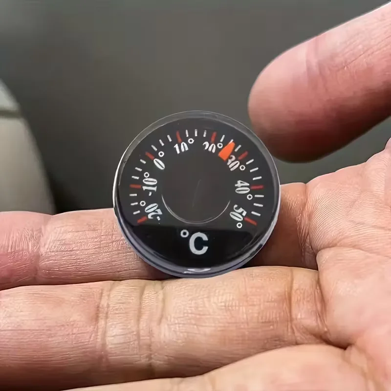 3Pcs Mini Car Thermometer Dashboard Decor Ornament Interior Accessories Gauge Cabin Desk Figurine Display Vent Temperature