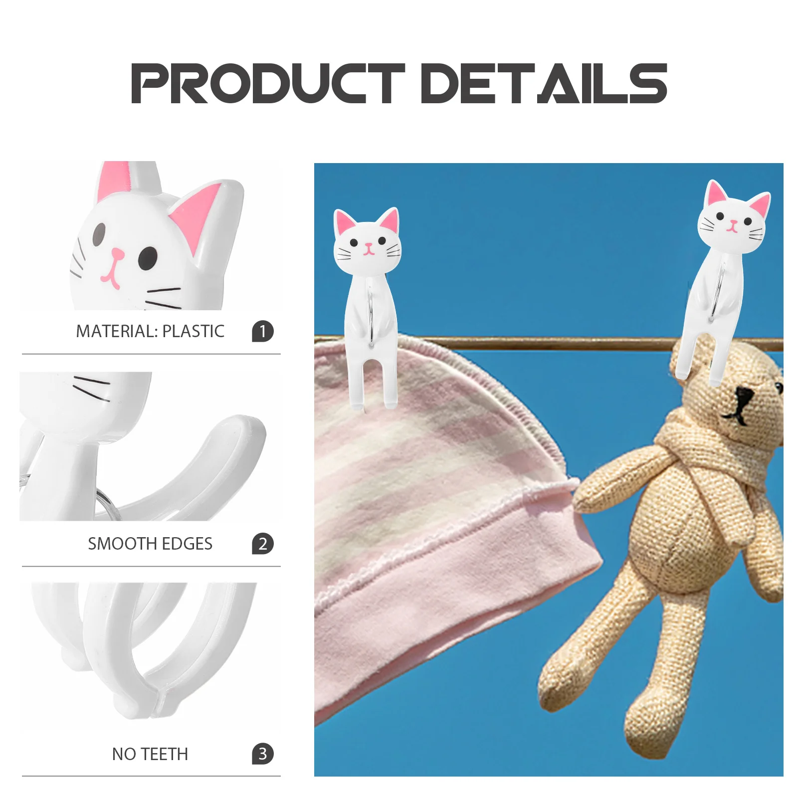 

4Pcs Cartoon Plastic Quilt Clamps Windproof Clothes Clips Large Non Slip Clamp for Bedding Towels Skirts Pants Shorts