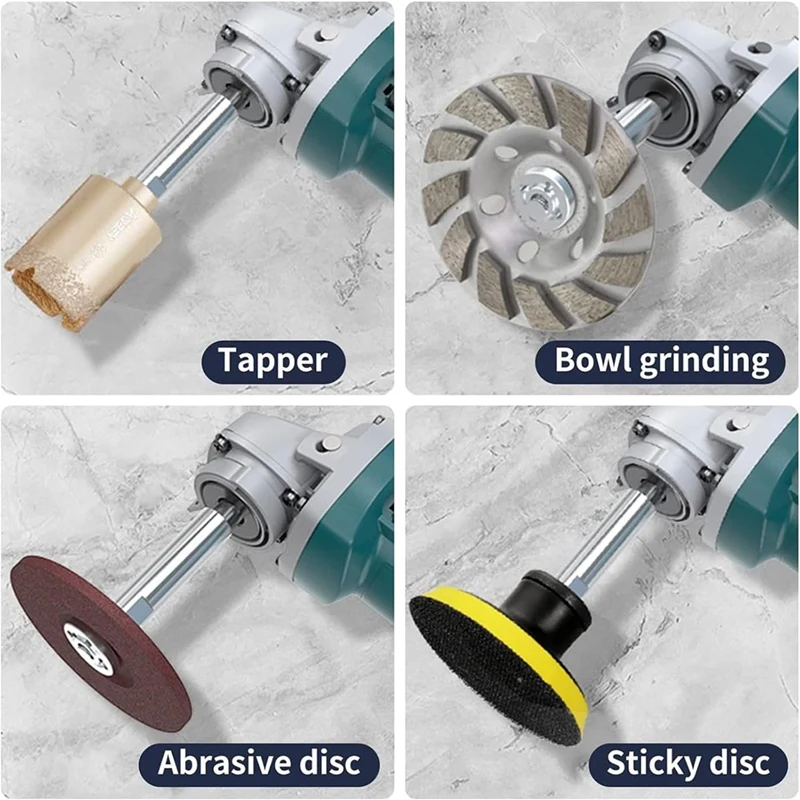 AC88-8-قطعة 5/8 بوصة-11 مجموعة صامولة شفة، موصل عمود تمديد طاحونة الزاوية مع مفتاح ربط قابل للتعديل