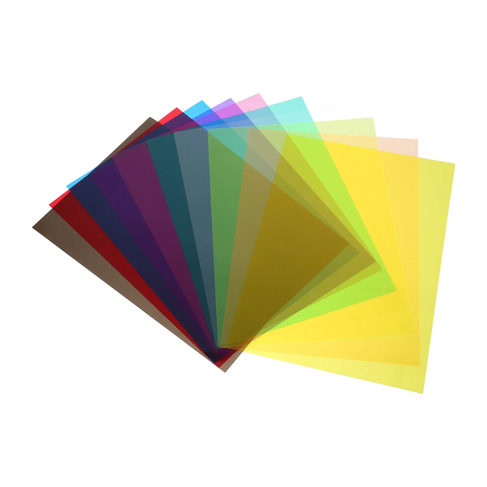 10 Pcs Colored Film for Lights Iridescent Cellophane Wrap Paper Green Wax Window