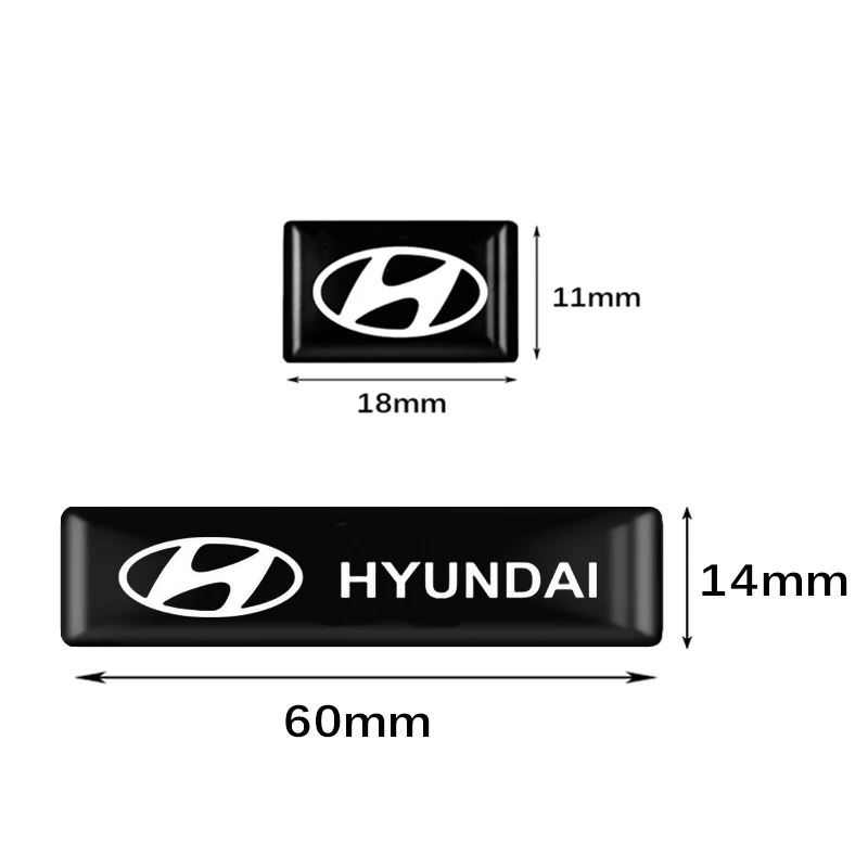 10 قطعة ثلاثية الأبعاد الايبوكسي سيارة شارة الداخلية ملصق شعارات اكسسوارات الديكور لشركة هيونداي Genesis N-LINE I10 I20 جيتز فيلوستر توكسون