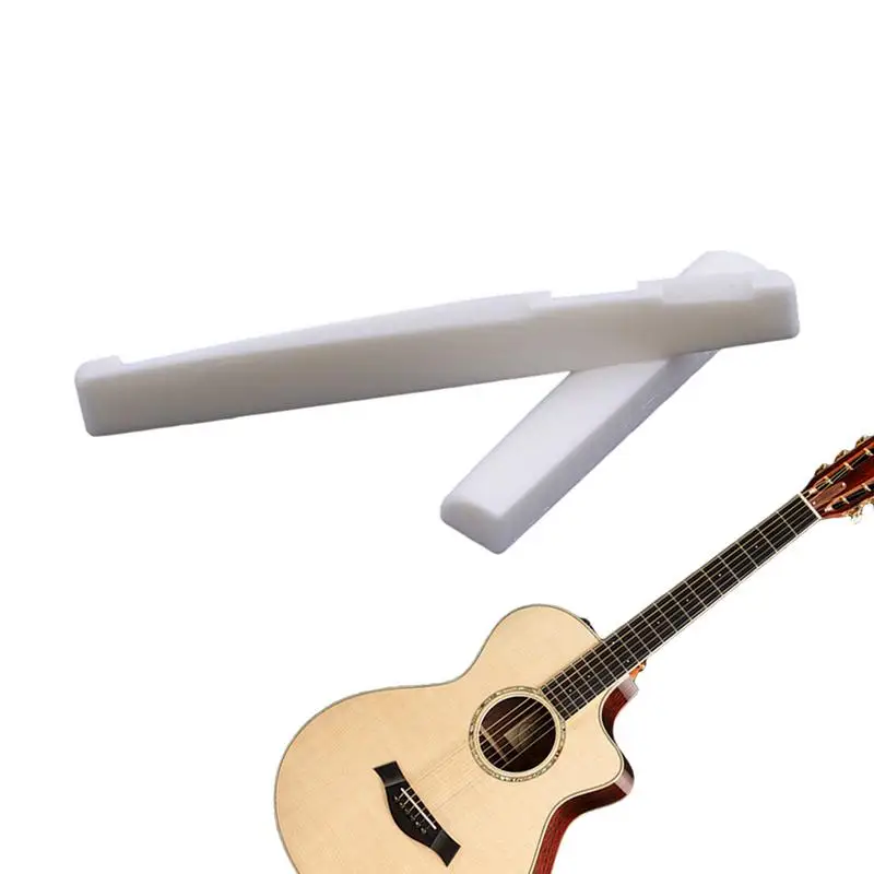 Guitar Bridge Cow Bone Upper Lower String Saddle for Classic Folk Acoustic Guitar