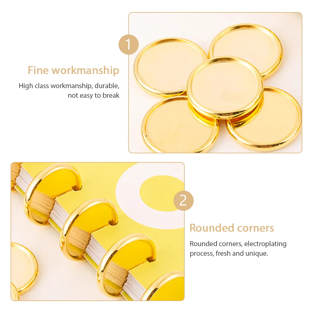 20 Pcs Mushroom Hole Binder Book Discs Rings Binding Notebooks Discbound Delicate Binders Expansion Fix Repair Planner Supplies