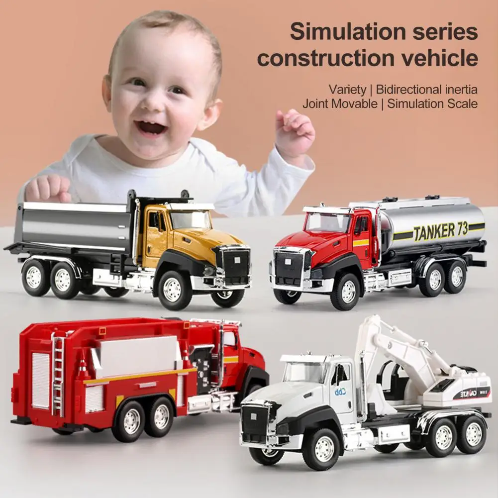 Modelo de camión de simulación para niños, juguete de lucha contra incendios ABS, coche de rescate, juguete de fuego inercial, camión de bombero para regalo ﻿