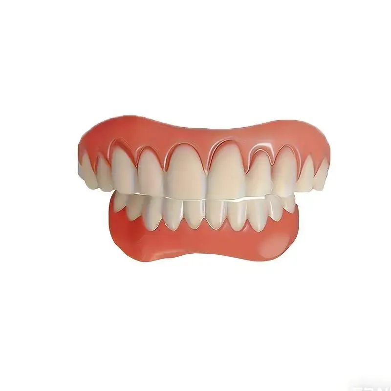 

New E-1set Unisex Cosmetic Teeth Accessory Kit, 1upper+1lower with Box & Hook Comfort Plastic Affordable