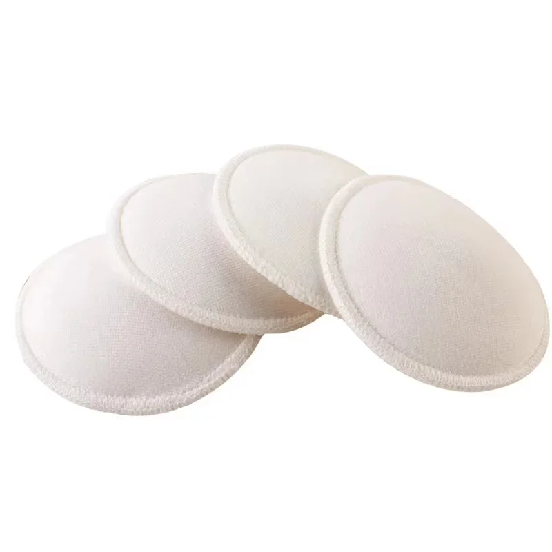 4Pcs/pack Breast Pads Spill Prevent Bra Pad Soft Cotton Washable Reusable Absorbency Breast Feeding Nursing Pad