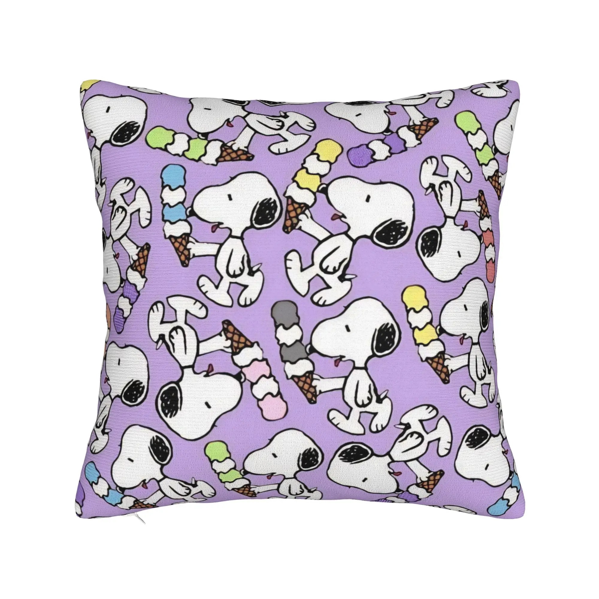 Cartoon Cute S-Snoopys Square Pillowcases Polyester Sofa  Cushion Case Funny Home Decoration Pillow Cover 40*40