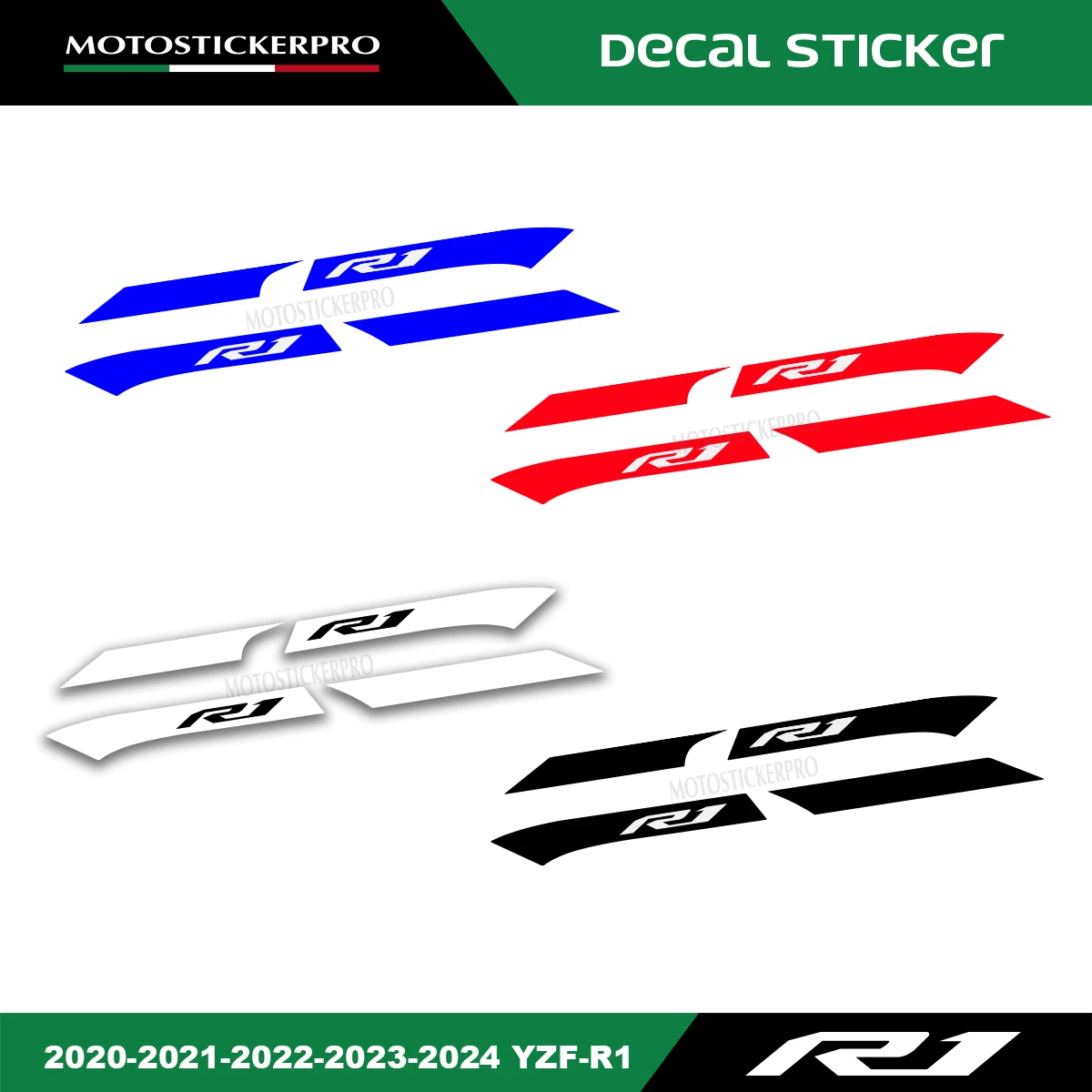 Stickers for YZF-R1 2020 2021 2022 2023 2024 reproduction decals Stickers kit YZF R1 Motorcycle Left Right Fairing Stickers
