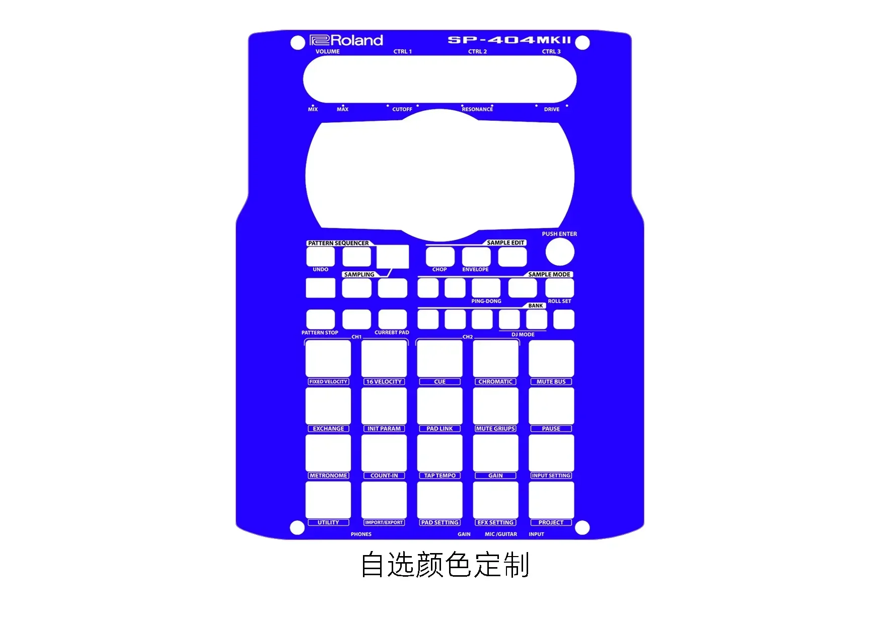 ROLAND SP-404 MK2 Sampler Panel Film, Roland Colorful Sticker(Self Adhesive Film, Not A Device)