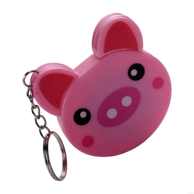 พวงกุญแจสายวัดการ์ตูนสัตว์ 1.5 ม. ABS PVC ดีไซน์ละเอียดอ่อน