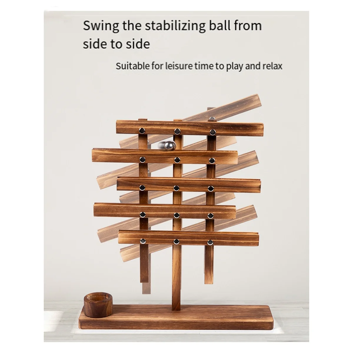 X55A-Wood Balancing Strategy Puzzle Marbles Family Board Game Learning Educational Toy, for Kids Ball and Ball Balancing