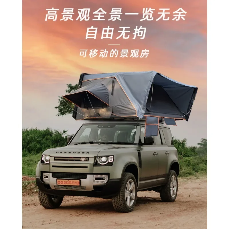 Wholesale aluminum alloy hard shell car tent SUV double self-driving tour camping large space rainproof roof tent