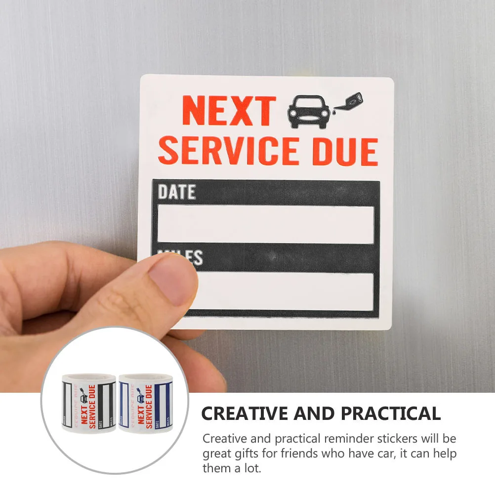 

2 Rolls Label Maintenance Reminder Tags Labels Engine Oil Stickers Service Window