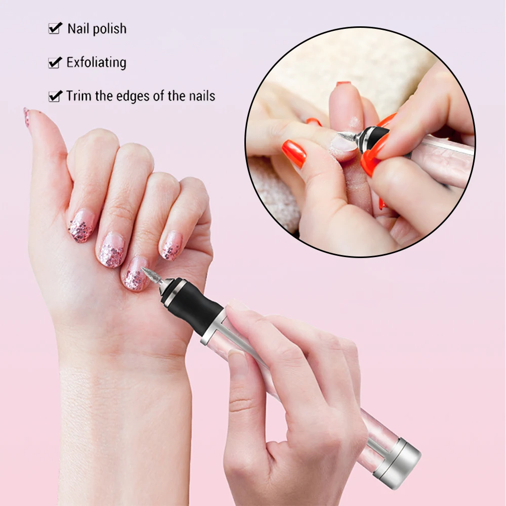 Electric Nail Polishing Machine Household Small Portable Nail Polish Remover Manicure Grinding Tool Nail Trimming USB Charging