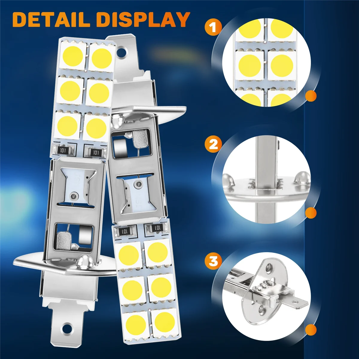 LED Farol Lâmpadas Kit, nevoeiro luz de condução, Super Branco, H1, 6000K, 80W, 4Pcs