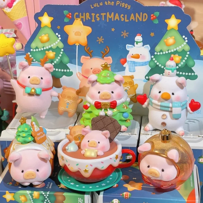 

Lulu The Piggy Christmas Land Series слепая коробка экшн-фигурка Mystery Box милые модные настольные украшения рождественские подарки-сюрпризы
