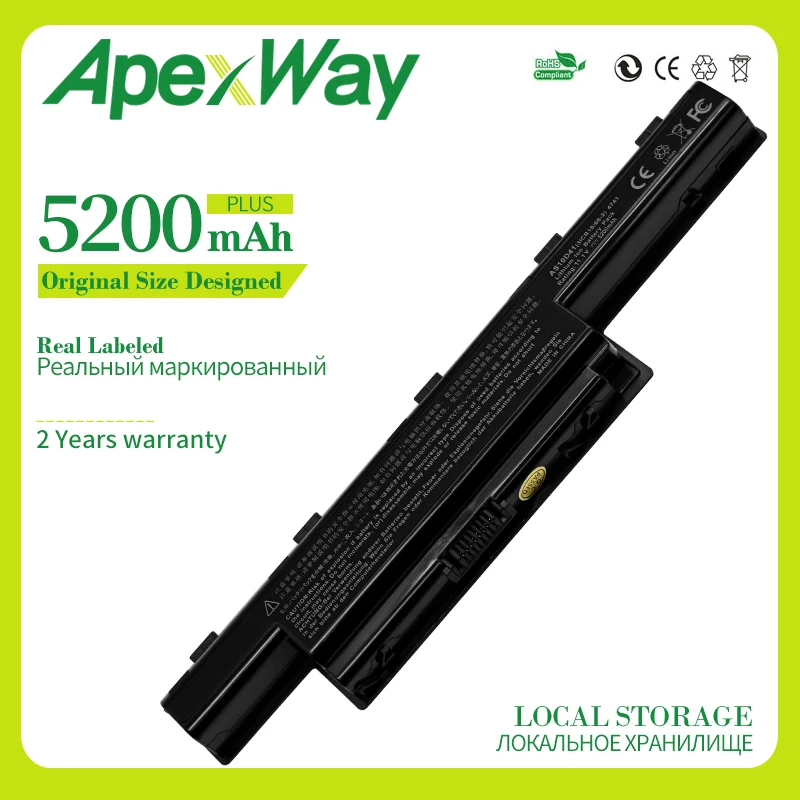 

ApexWay 11,1 В 5200 мАч батарея для Acer AS10D31 AS10D51 AS10D81 AS10D75 AS10D61 AS10D41 AS10D71 4741 5552G 5742 5750G 5741G