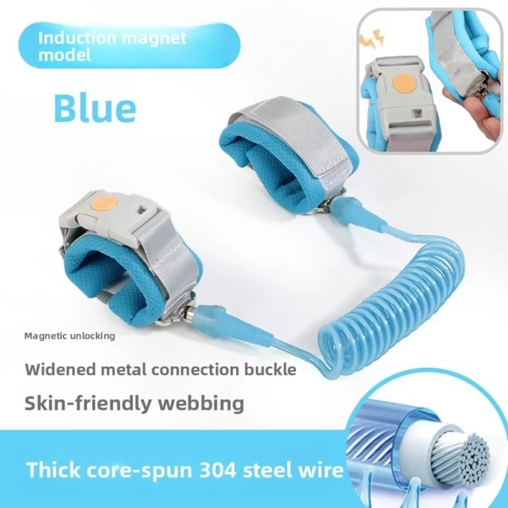 أسلاك الفولاذ الطفل الجر حبل تنفس قابل للتعديل الأطفال تسخير الحث المغناطيسي فتح لينة مكافحة خسر المعصم ربط الفرقة