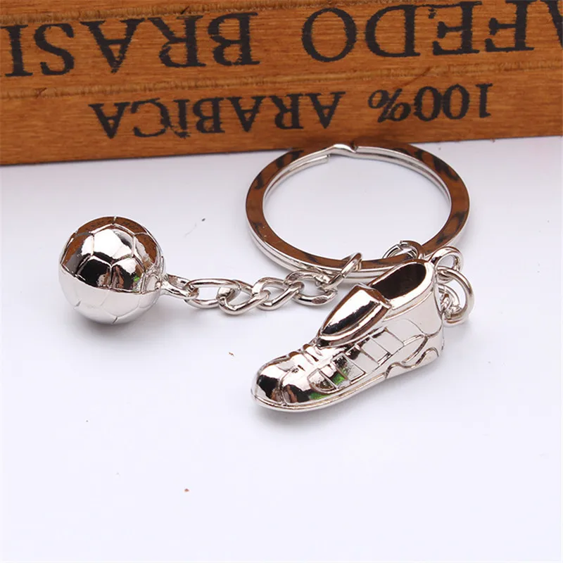 Creative Football and Football Shoes Keychain Metal Simple Keyring Personality Car Key Chain Gifts New in 2023 Free Shipping