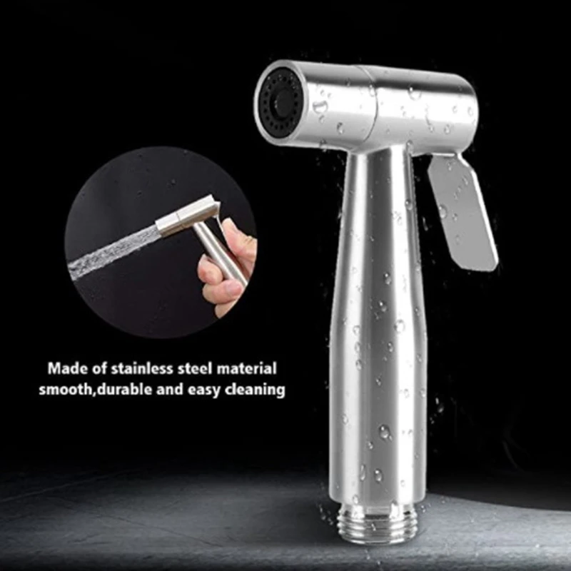 Stainless Steel Handheld Toilet Bidet Sprayer Bathroom Shower Water Spray Head