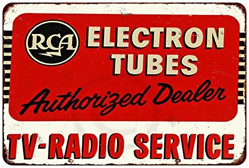 Custom Kraze RCA Electron Tubes TV Radio Vintage Reproduction Metal Sign