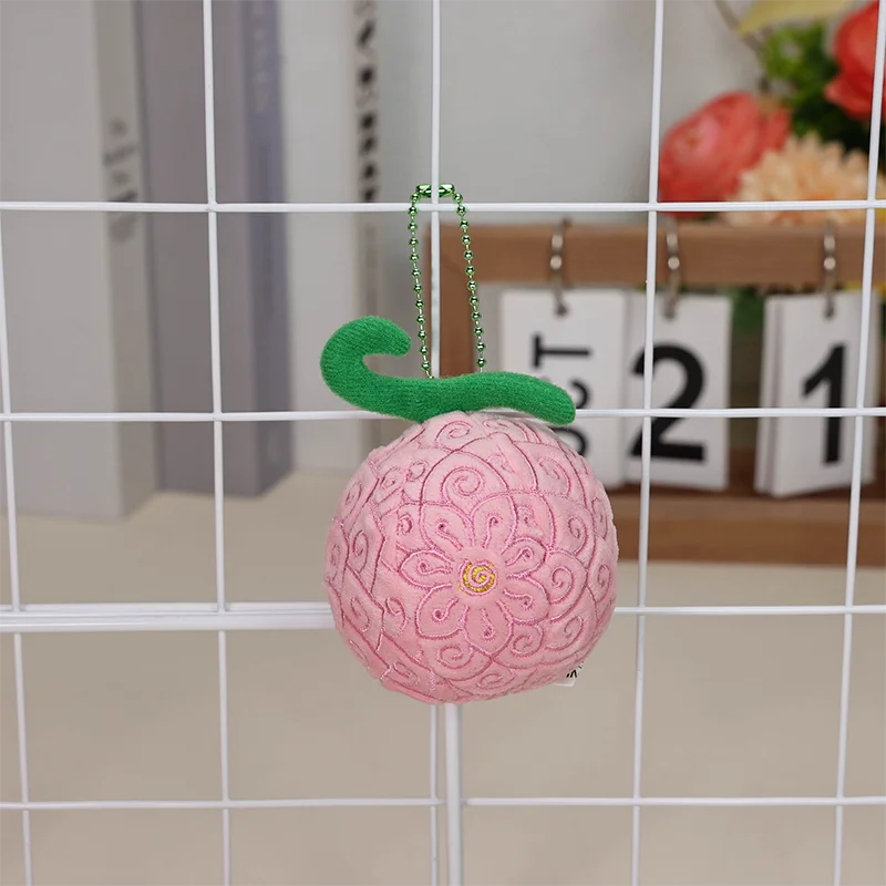 ONE PIECE（ワンピース） Flower Fruit 3.6 inches Plush Toy Pendant , Cartoon Game Nico Robin Flower-Flower フルール Bag Key Chain Ring Doll