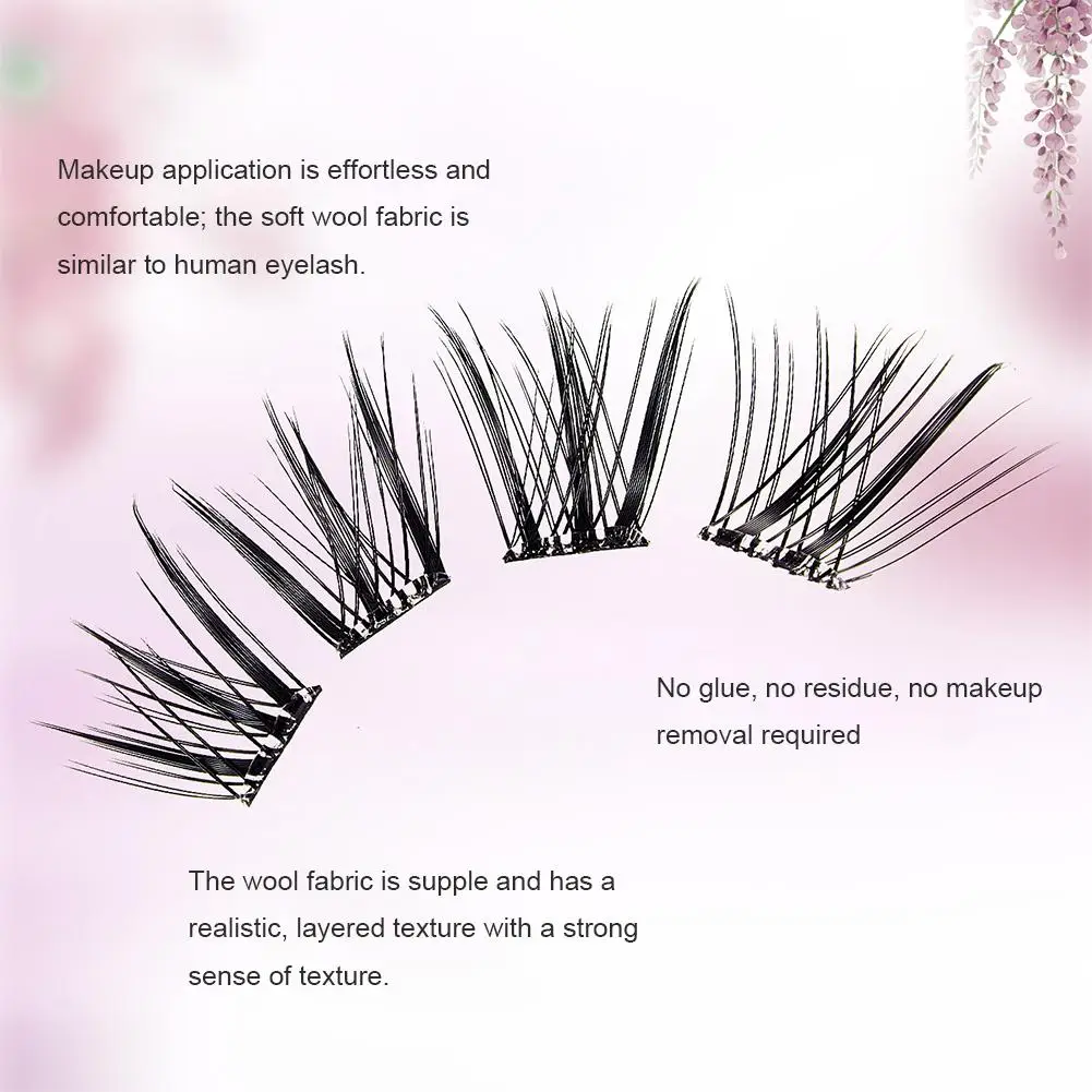DIY 무접착 인조 속눈썹 자연스러운 속눈썹 연장 셀프 접착 분절형 속눈썹 연장 일상용 속눈썹