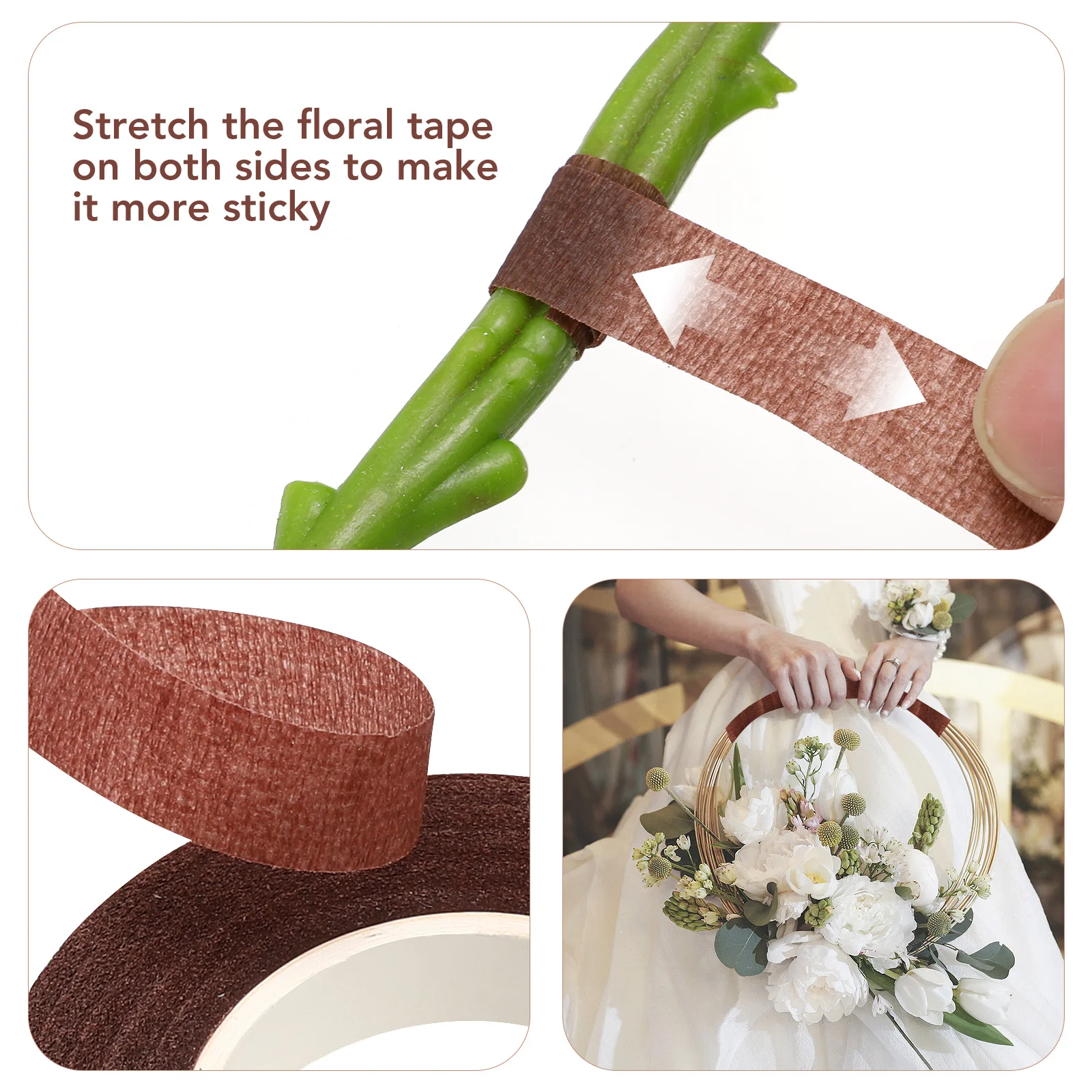 

4pcs 30 Yard Wide Dark Green Floral For Flower Arrangement Stem Wrap Bouquet Craft Diy Use Green Floral Tape Flower Tape