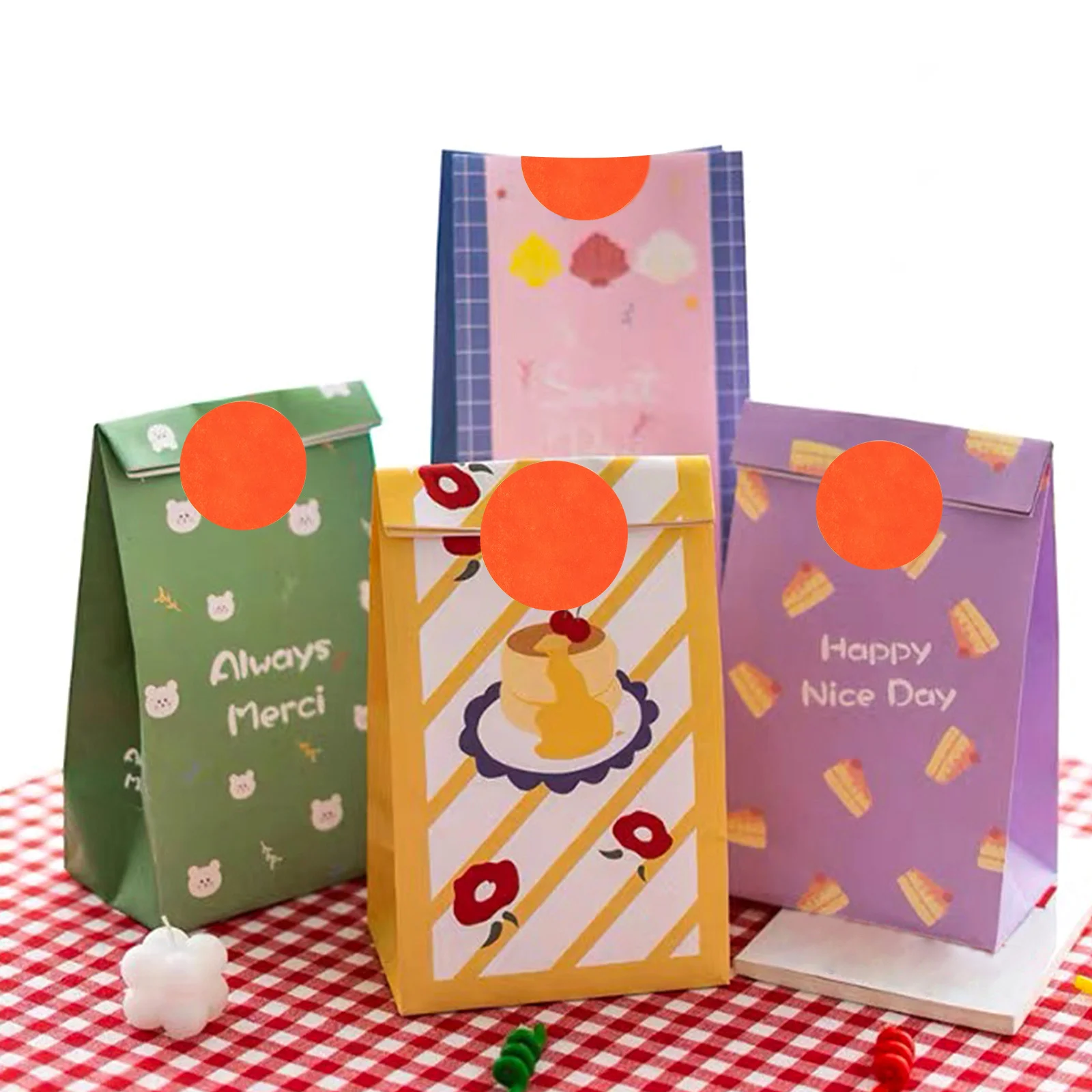 100 قطعة ملصق شخصية فو السنة الصينية الجديدة ذاتية اللصق الشارات لصندوق الهدايا ختم مهرجان الربيع لتقوم بها بنفسك تسميات الطرف