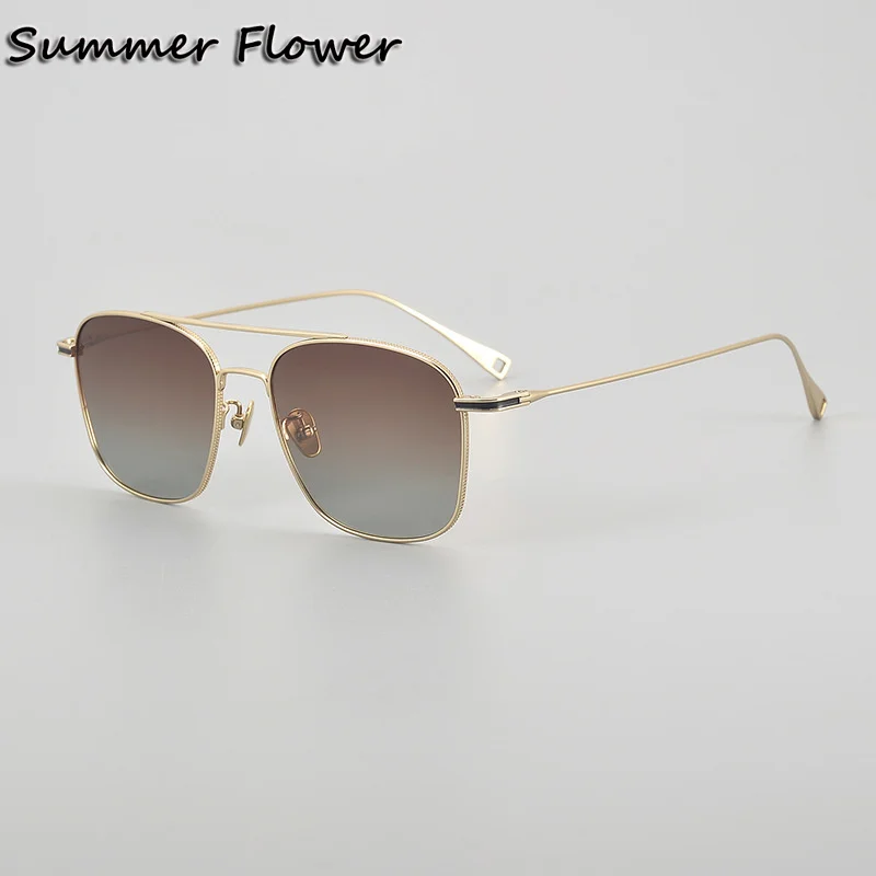 

Men Super Quality Eyewear Pure Titanium Ultra Light Sunglasses High End Woman Dark Gradient Sun Glasses Optical Frame