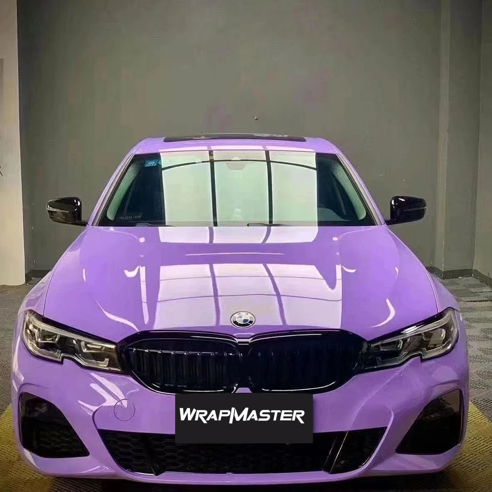 

Wrapmaster 5M/10M/18M High Performance Auto Wrappen Kit Gloss Crystal Lavender Purple Vehicle Vinyl Wrap Rolls