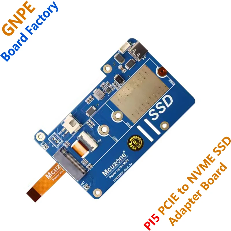 

Raspberry PI 5 MPS2280P PCIE to M.2 NVME SSD With Extra Power Support Port