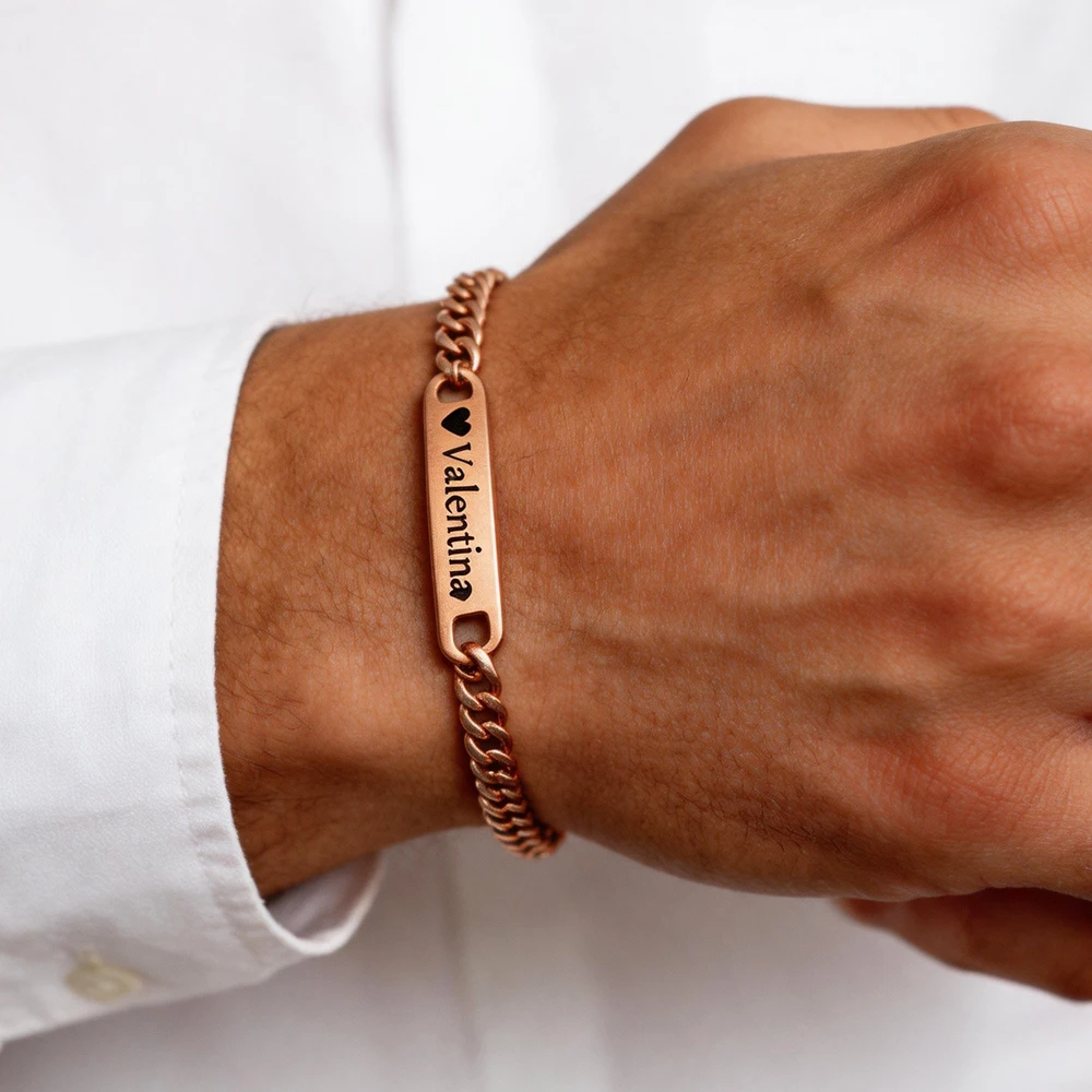 Personalized Nameplate Bracelet, Custom Stainless Steel Gift