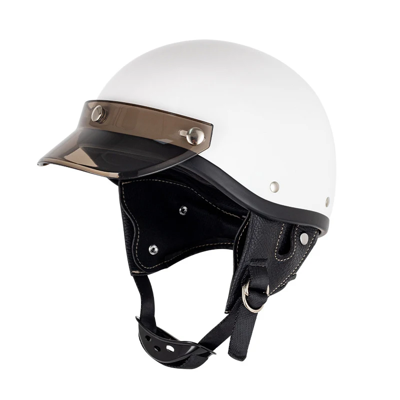3-Druckknopf-Visier für Jet-Helme, Universelles Zubehör für Kleine Motorrad- und Rollerhelme – Detail 4